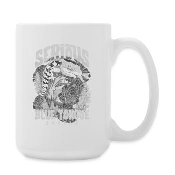 Gardien de reptiles sérieux au sujet des scinques à langue bleue - Grande tasse 440 ml - blanc - Droite