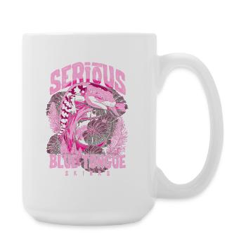 Ernsthaft über Blauzungenskinke Reptilienhalter - Große Tasse 440 ml - Weiß - Rechts