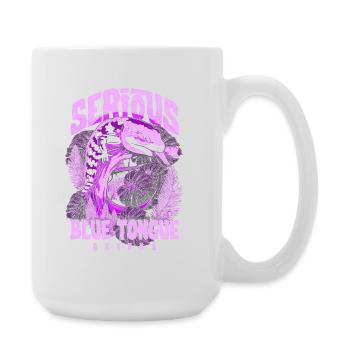 Ernsthaft über Blauzungenskinke Reptilienhalter - Große Tasse 440 ml - Weiß - Rechts