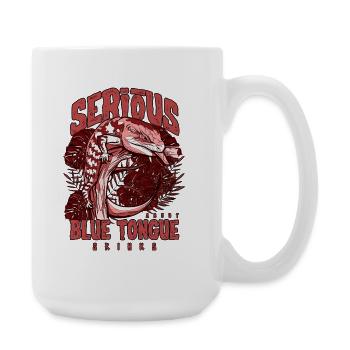Serious About Blue Tongue Skinks Reptile Keeper - Large Mug 440 ml - white - Right