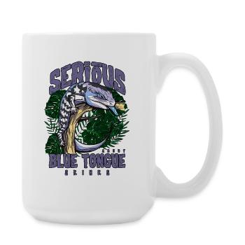 Gardien de reptiles sérieux au sujet des scinques à langue bleue - Grande tasse 440 ml - blanc - Droite