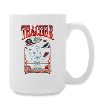 teacher Halloween teacher educator - Large Mug 440 ml - white - Right