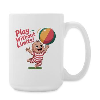 Playful Baby with Beach Ball Design - Large Mug 440 ml - white - Right