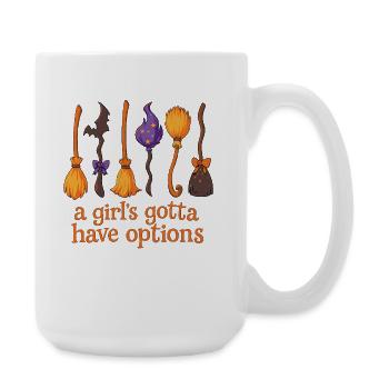 Sorcière Balai Magique Citation Design - Grande tasse 440 ml - blanc - Droite