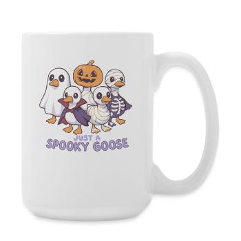 Gruselige Gans Halloween Kostümdesign - Große Tasse 440 ml - Weiß - Rechts