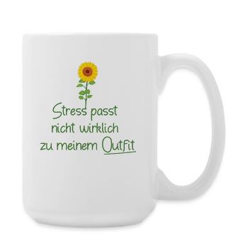 Statement-Design-Handwriting-on-Women'sCut with a  - Große Tasse 440 ml - Weiß - Rechts