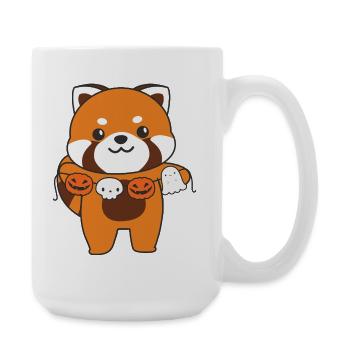 Costume de fantôme citrouille d'Halloween du panda roux - Grande tasse 440 ml - blanc - Droite