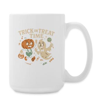 Pumpkin and Ghost Halloween Costume Design - Large Mug 440 ml - white - Right