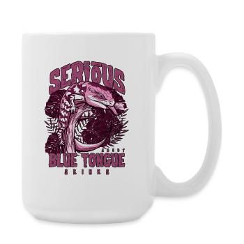 Ernsthaft über Blauzungenskinke Reptilienhalter - Große Tasse 440 ml - Weiß - Rechts