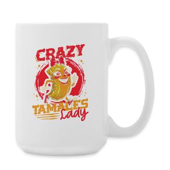 Tamale Crazy Tamales Lady - Large Mug 440 ml - white - Right
