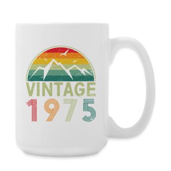 Vintage Mountain Sunset Design - Large Mug 440 ml - white - Right