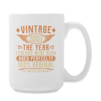 18th Birthday Vintage - Class of 2007 - Large Mug 440 ml - white - Right