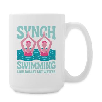 Natation synchronisée Natation artistique Sports nautiques - Grande tasse 440 ml - blanc - Droite