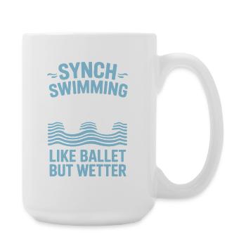 Synchronized swimming Artistic swimming Water sports - Large Mug 440 ml - white - Right