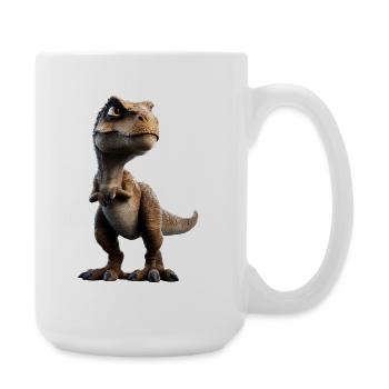 T-Rex Tyrannosaurus Rex Dino Papa Dinosaure - Grande tasse 440 ml - blanc - Droite
