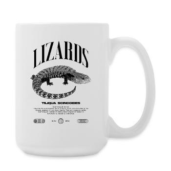 Langue Bleue Scinque Reptile Keeper Streetwear - Grande tasse 440 ml - blanc - Droite