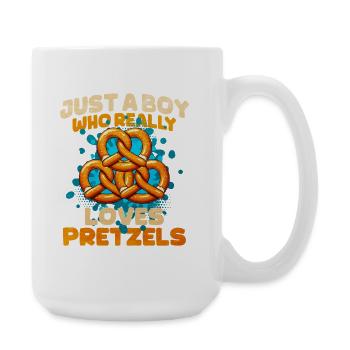 Bretzel Pretzel-Design mit Spruch - Große Tasse 440 ml - Weiß - Rechts