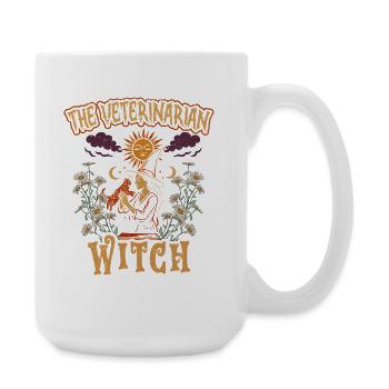 Veterinär Tierarzt Tierarzt La sorcière vétérinaire - Grande tasse 440 ml - blanc - Droite
