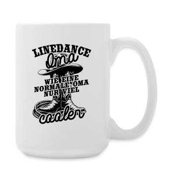 Linedance Oma Wie eine normale Oma nur cooler - Große Tasse 440 ml - Weiß - Rechts