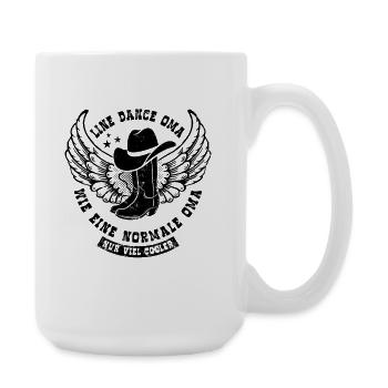 Linedance Oma wie eine normale Oma nur cooler - Große Tasse 440 ml - Weiß - Rechts