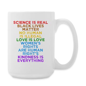 Social Justice Love Equality Human Rights  - Large Mug 440 ml - white - Right