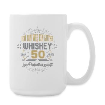 55th birthday 55 years old saying gift - Large Mug 440 ml - white - Right