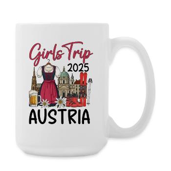 Girls Trip 2025 Austria - Große Tasse 440 ml - Weiß - Rechts