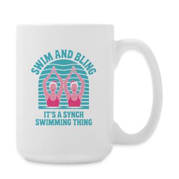 Natation synchronisée Natation artistique Sports nautiques - Grande tasse 440 ml - blanc - Droite