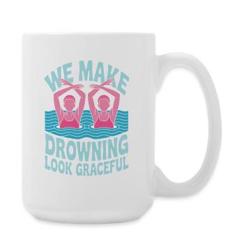 Natation synchronisée Natation artistique Sports nautiques - Grande tasse 440 ml - blanc - Droite