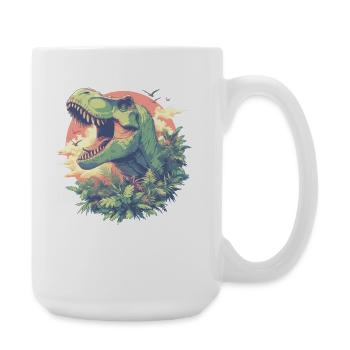 Dino Dinosaur Dinosaur - Large Mug 440 ml - white - Right