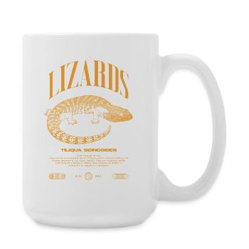 Langue Bleue Scinque Reptile Keeper Streetwear - Grande tasse 440 ml - blanc - Droite