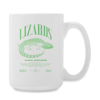 Langue Bleue Scinque Reptile Keeper Streetwear - Grande tasse 440 ml - blanc - Droite