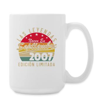 September 2007 Vintage Geburtstagsgeschenk - Große Tasse 440 ml - Weiß - Rechts
