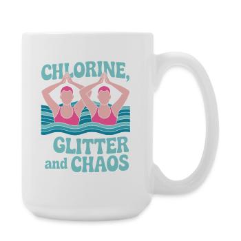Synchronized swimming Artistic swimming Water sports - Large Mug 440 ml - white - Right