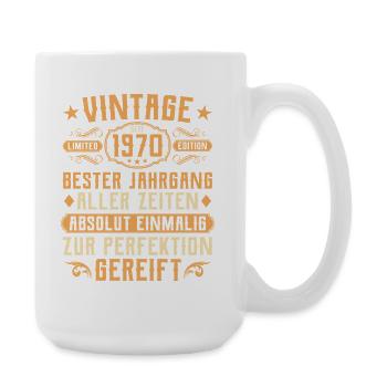 Millésime 1970 année de naissance - 55e anniversaire - Grande tasse 440 ml - blanc - Droite