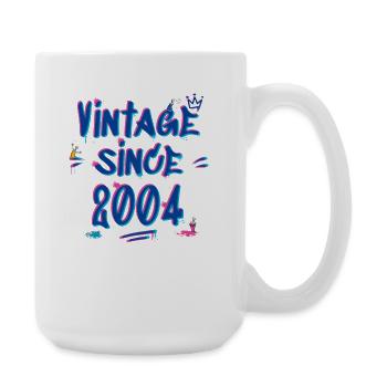  Vintage Since 2004 Hip-Hop Graffiti Glitch 21st - Large Mug 440 ml - white - Right
