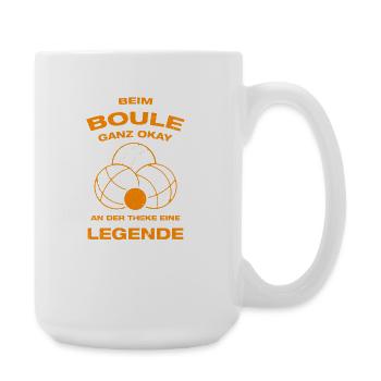 Beim Boule ganz okay Petanque Boulespieler - Große Tasse 440 ml - Weiß - Rechts