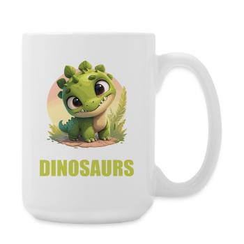 Dino Dinosaur Dinosaur - Large Mug 440 ml - white - Right