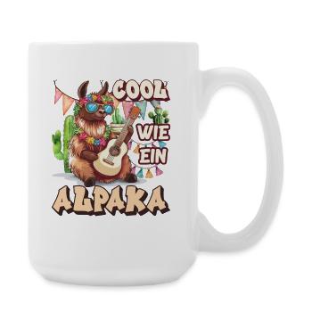 Alpaka Fan COOL WIE EIN ALPAKA Lama Lustig - Große Tasse 440 ml - Weiß - Rechts