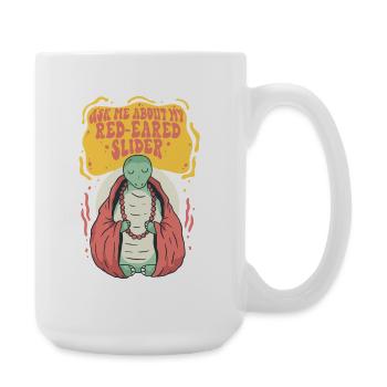 Red-eared Turtle - Large Mug 440 ml - white - Right