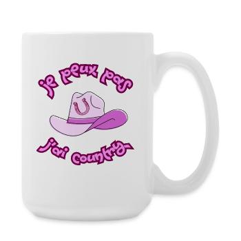 I can't, I have Country - Pink Hat - Large Mug 440 ml - white - Right