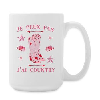 I CAN'T COUNTRY RODEO BOOT GIRL - Large Mug 440 ml - white - Right