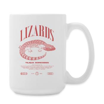 Langue Bleue Scinque Reptile Keeper Streetwear - Grande tasse 440 ml - blanc - Droite