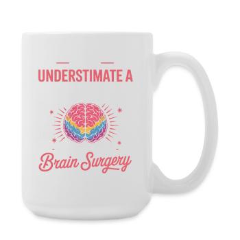 Strength of Women Brain Surgery Motif - Large Mug 440 ml - white - Right