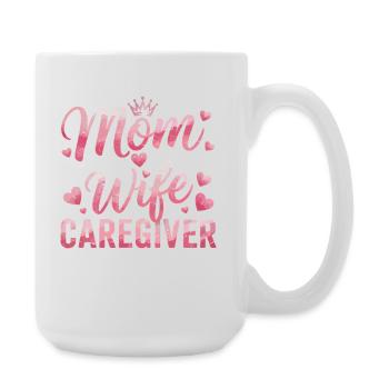 Mutter Tochter Herz Motiv - Große Tasse 440 ml - Weiß - Rechts