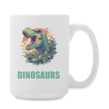 Dino Dinosaur Dinosaur - Large Mug 440 ml - white - Right