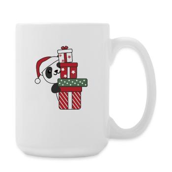 Panda Cadeau de Noël Animaux d'hiver Pandas - Grande tasse 440 ml - blanc - Droite