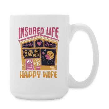 Courtier d'assurances Vie assurée - Grande tasse 440 ml - blanc - Droite