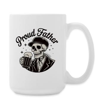T-shirt « Père Crâne » - Grande tasse 440 ml - blanc - Droite