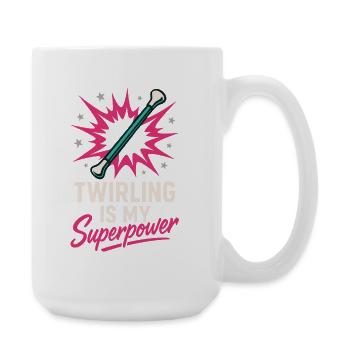 Bâton Twirler Majorette Captain Squad Club - Grande tasse 440 ml - blanc - Droite